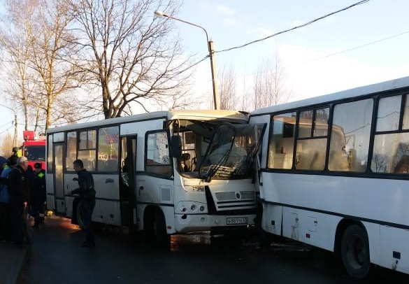 В петербургском пригороде в аварии двух автобусов ранены 7 человек