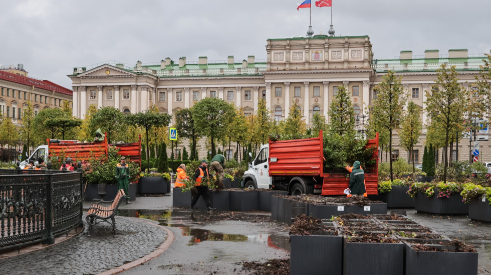 Сад-трансформер у Мариинского дворца уходит на зимние каникулы