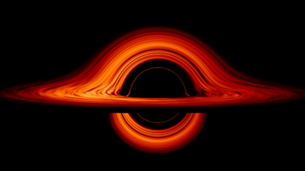 NASA показала искажение пространства возле чёрной дыры