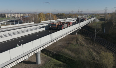 Виадуки на юге Петербурга проверила на прочность дюжина самосвалов