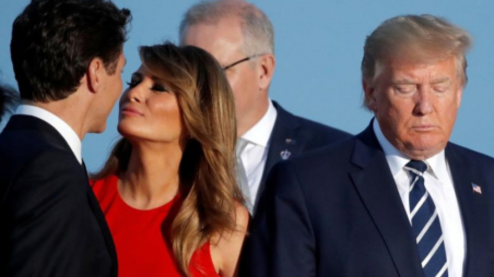 Соцсети обсуждают поцелуй Мелании Трамп и Джастина Трюдо на саммите G7